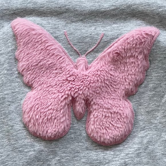 Children's Place Girls Long Sleeve Shirt L/G 10/12 Butterfly - Picture 4 of 4